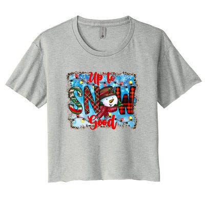 Up To Snow Good Christmas Holiday Season Cute Gift Women's Crop Top Tee