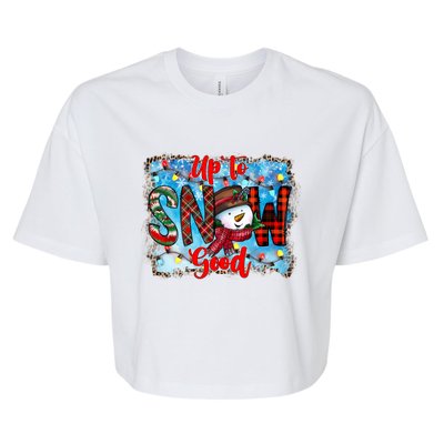 Up To Snow Good Christmas Holiday Season Cute Gift Bella+Canvas Jersey Crop Tee