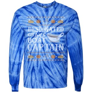 Ugly Thanksgiving Sweater Gravy Boat Captain Funny Gift Funny Gift Tie-Dye Long Sleeve Shirt