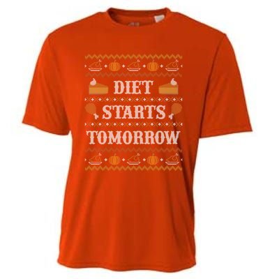 Ugly Thanksgiving Sweater Funny Diet Tomorrow Meaningful Gift Meaningful Gift Cooling Performance Crew T-Shirt