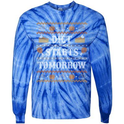 Ugly Thanksgiving Sweater Funny Diet Tomorrow Meaningful Gift Meaningful Gift Tie-Dye Long Sleeve Shirt