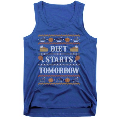 Ugly Thanksgiving Sweater Funny Diet Tomorrow Meaningful Gift Meaningful Gift Tank Top