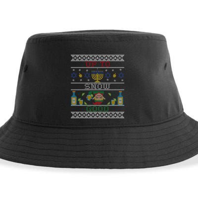 Up To Snow Good Funny Ugly Christmas Sweater Style Graphic Gift Sustainable Bucket Hat