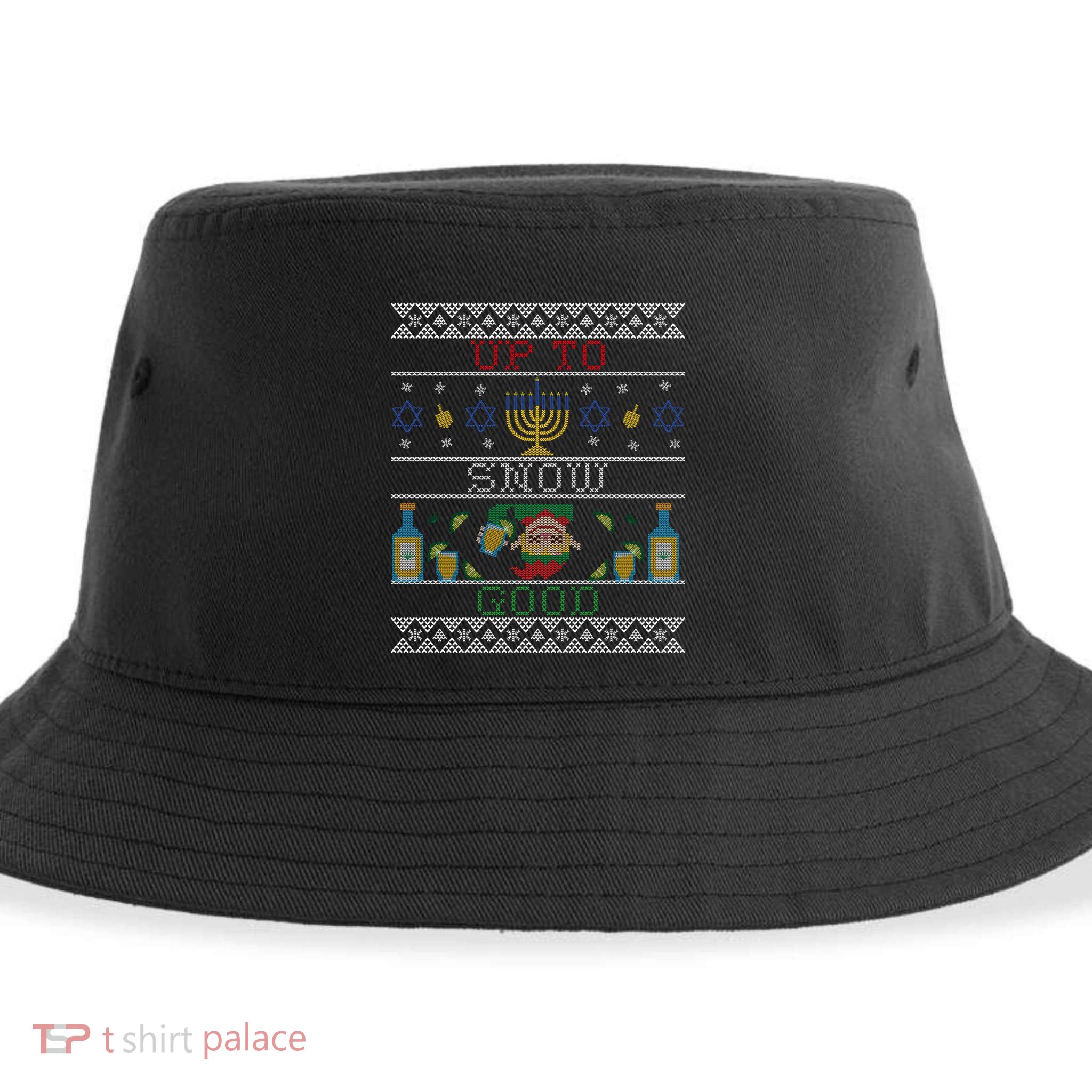 Up To Snow Good Funny Ugly Christmas Sweater Style Graphic Gift Sustainable Bucket Hat