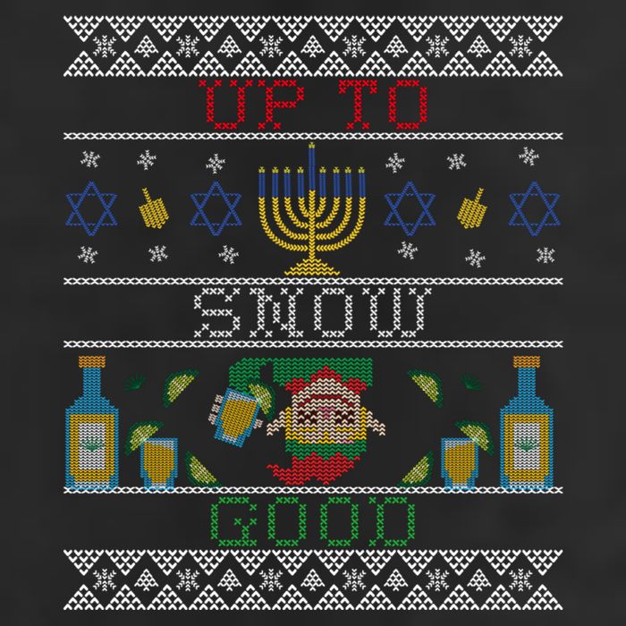 Up To Snow Good Funny Ugly Christmas Sweater Style Graphic Gift 11oz C Handle Ceramic Mug
