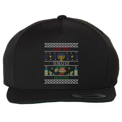 Up To Snow Good Funny Ugly Christmas Sweater Style Graphic Gift Wool Snapback Cap