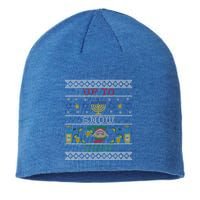Up To Snow Good Funny Ugly Christmas Sweater Style Graphic Gift Sustainable Beanie
