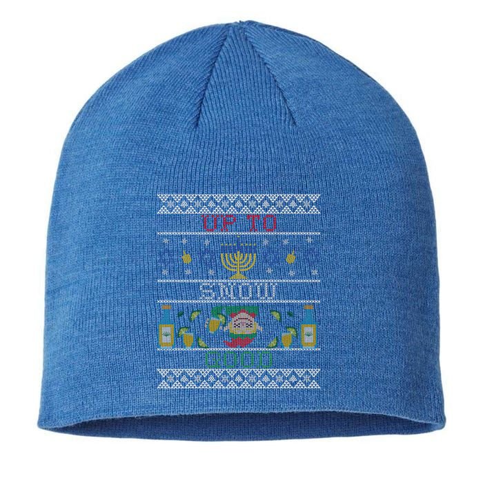 Up To Snow Good Funny Ugly Christmas Sweater Style Graphic Gift Sustainable Beanie