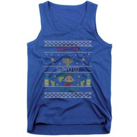 Up To Snow Good Funny Ugly Christmas Sweater Style Graphic Gift Tank Top