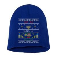 Up To Snow Good Funny Ugly Christmas Sweater Style Graphic Gift Short Acrylic Beanie