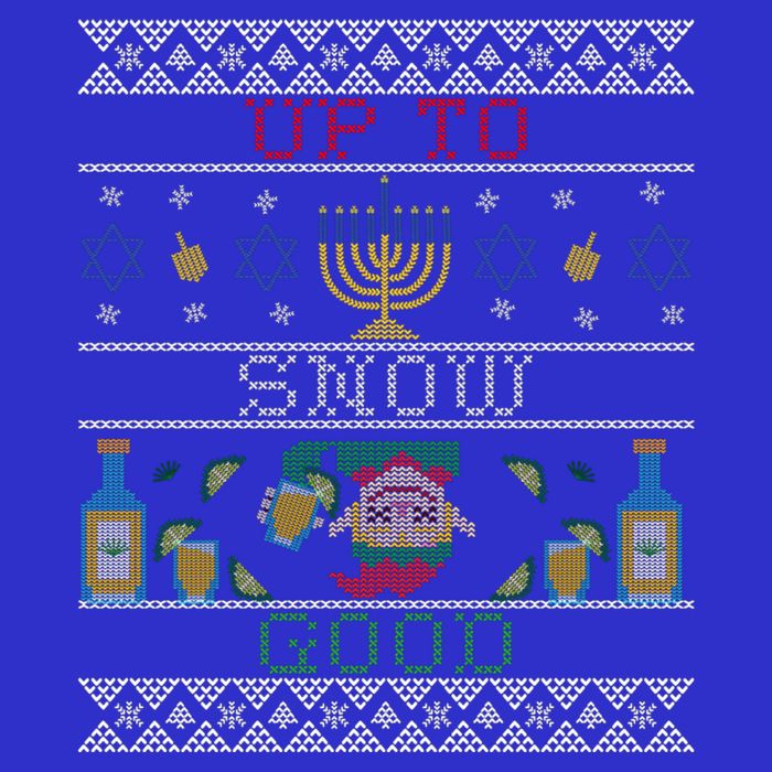 Up To Snow Good Funny Ugly Christmas Sweater Style Graphic Gift Short Acrylic Beanie