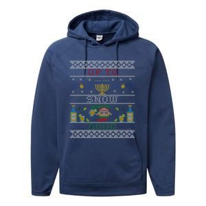 Up To Snow Good Funny Ugly Christmas Sweater Style Graphic Gift Performance Fleece Hoodie