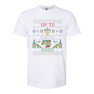 Up To Snow Good Funny Ugly Christmas Sweater Style Graphic Gift Softstyle CVC T-Shirt