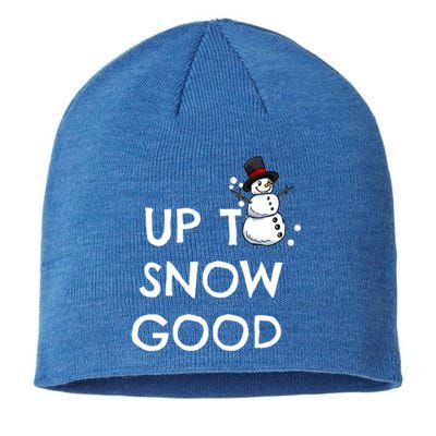 Up To Snow Good Pun Gift Snow Christmas Meaningful Gift Sustainable Beanie