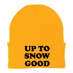 Up To Snow Good Retro Winter Slogan Gift Knit Cap Winter Beanie