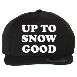 Up To Snow Good Retro Winter Slogan Gift Wool Snapback Cap