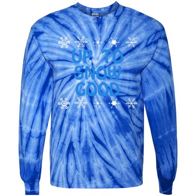 Up To Snow Good Gift Snowflake Ugly Christmas Cute Funny Gift Funny Gift Tie-Dye Long Sleeve Shirt