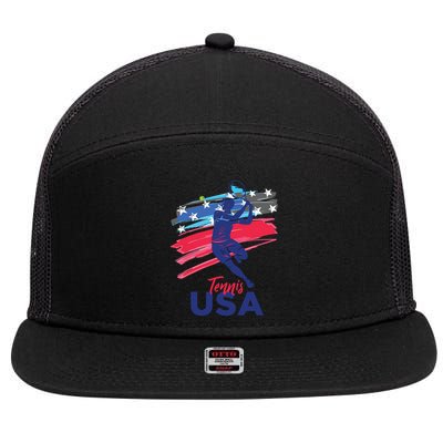 USA Tennis Support The Team Shirts USA Tennis Lover 7 Panel Mesh Trucker Snapback Hat