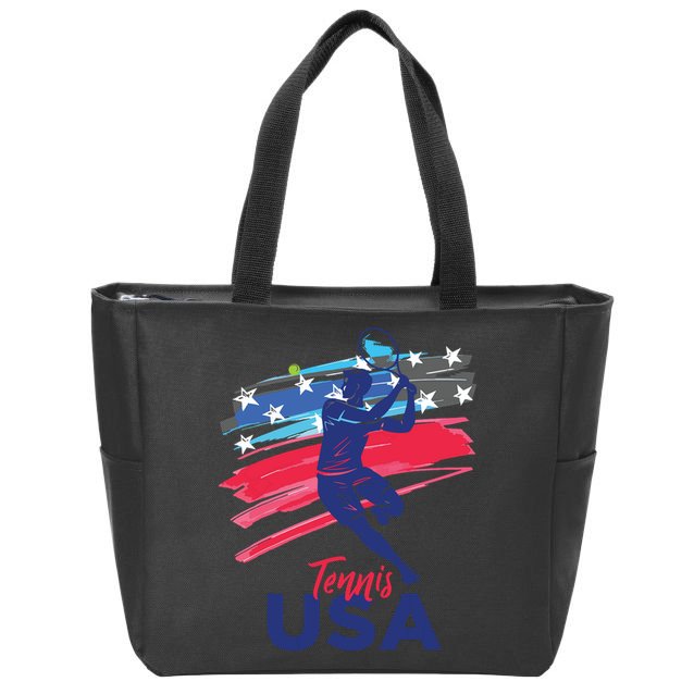 USA Tennis Support The Team Shirts USA Tennis Lover Zip Tote Bag