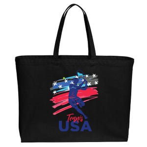 USA Tennis Support The Team Shirts USA Tennis Lover Cotton Canvas Jumbo Tote