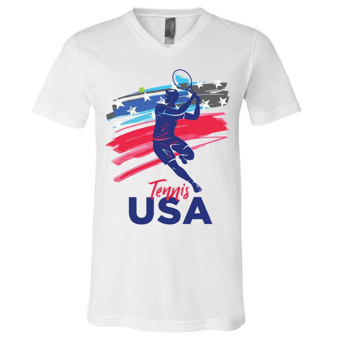 USA Tennis Support The Team Shirts USA Tennis Lover V-Neck T-Shirt