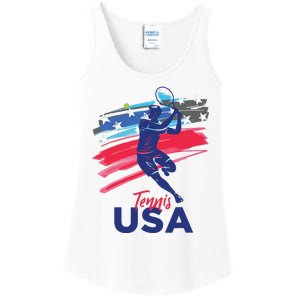 USA Tennis Support The Team Shirts USA Tennis Lover Ladies Essential Tank