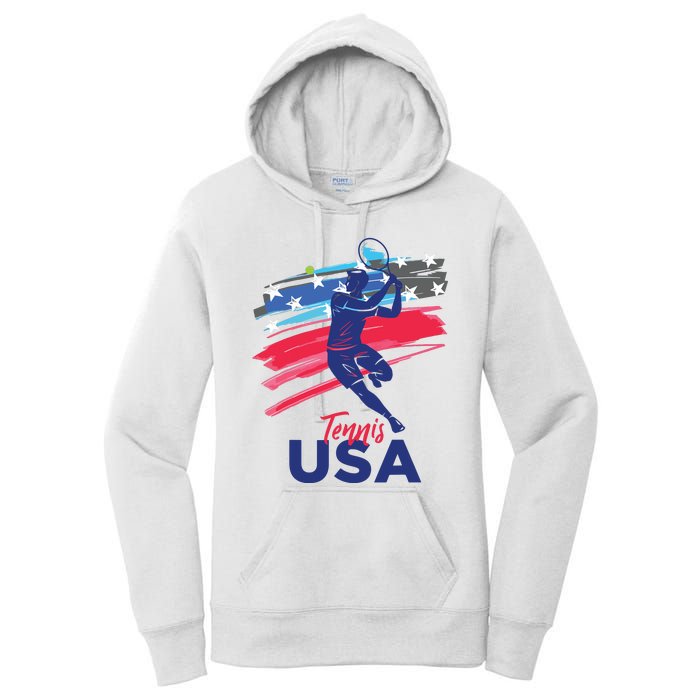 USA Tennis Support The Team Shirts USA Tennis Lover Women's Pullover Hoodie