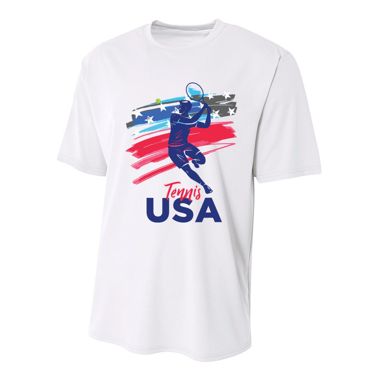 USA Tennis Support The Team Shirts USA Tennis Lover Youth Performance Sprint T-Shirt