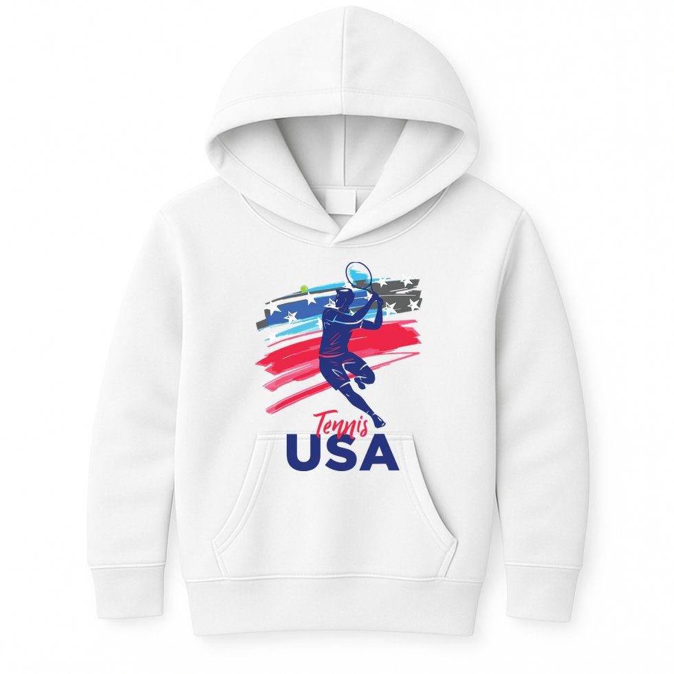 USA Tennis Support The Team Shirts USA Tennis Lover Kids Hoodie