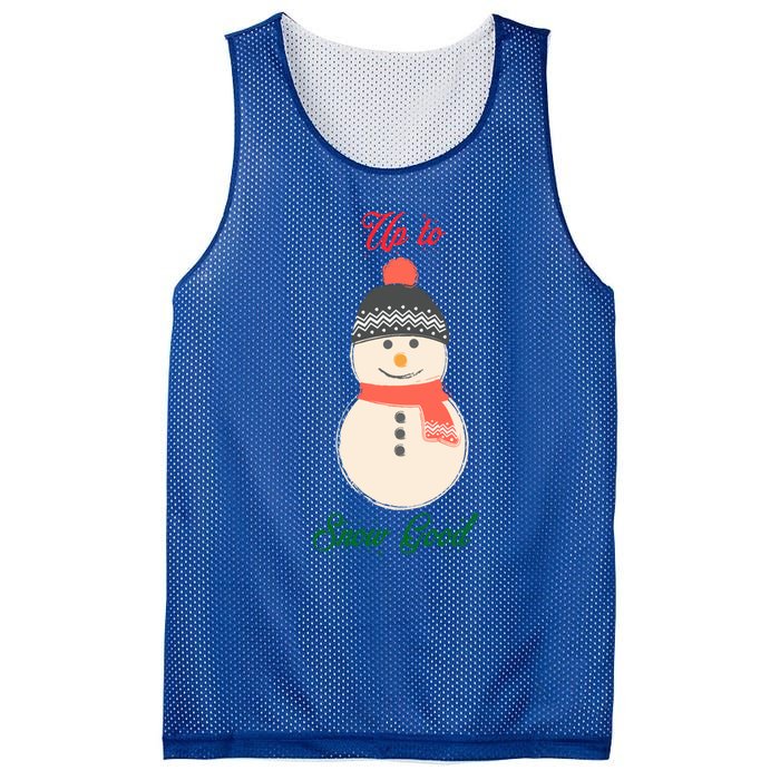 Up To Snow Good Snow Christmas Holiday Funny Cute Gift Mesh Reversible Basketball Jersey Tank