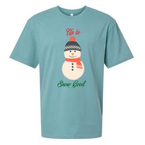 Up To Snow Good Snow Christmas Holiday Funny Cute Gift Sueded Cloud Jersey T-Shirt