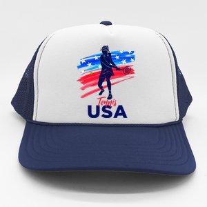 Usa Tennis Support The Team U.S.A Tennis Lover Trucker Hat