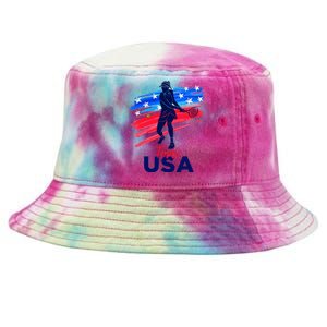 Usa Tennis Support The Team U.S.A Tennis Lover Tie-Dyed Bucket Hat