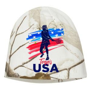 Usa Tennis Support The Team U.S.A Tennis Lover Kati - Camo Knit Beanie