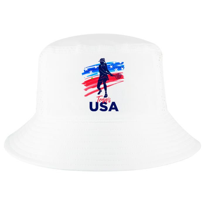 Usa Tennis Support The Team U.S.A Tennis Lover Cool Comfort Performance Bucket Hat