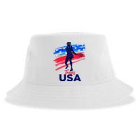 Usa Tennis Support The Team U.S.A Tennis Lover Sustainable Bucket Hat