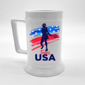 Usa Tennis Support The Team U.S.A Tennis Lover Beer Stein