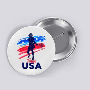 Usa Tennis Support The Team U.S.A Tennis Lover Button