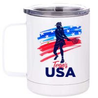 Usa Tennis Support The Team U.S.A Tennis Lover 12 oz Stainless Steel Tumbler Cup