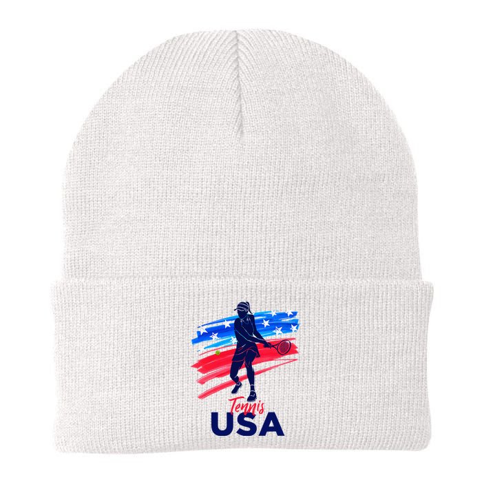 Usa Tennis Support The Team U.S.A Tennis Lover Knit Cap Winter Beanie