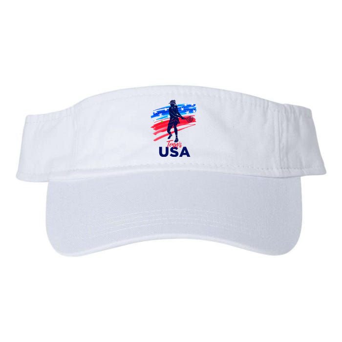 Usa Tennis Support The Team U.S.A Tennis Lover Valucap Bio-Washed Visor