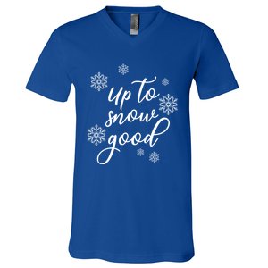 Up To Snow Good Snowflakes Scatter Gift V-Neck T-Shirt