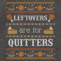 Ugly Thanksgiving Sweater Leftovers for Quitters Sweatshirt Vector Backpack