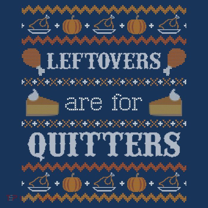 Ugly Thanksgiving Sweater Leftovers for Quitters Sweatshirt Flatbill Hat