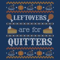 Ugly Thanksgiving Sweater Leftovers for Quitters Sweatshirt 16 in Basic Backpack