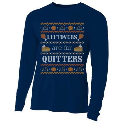 Ugly Thanksgiving Sweater Leftovers for Quitters Sweatshirt Cooling Performance Long Sleeve Crew