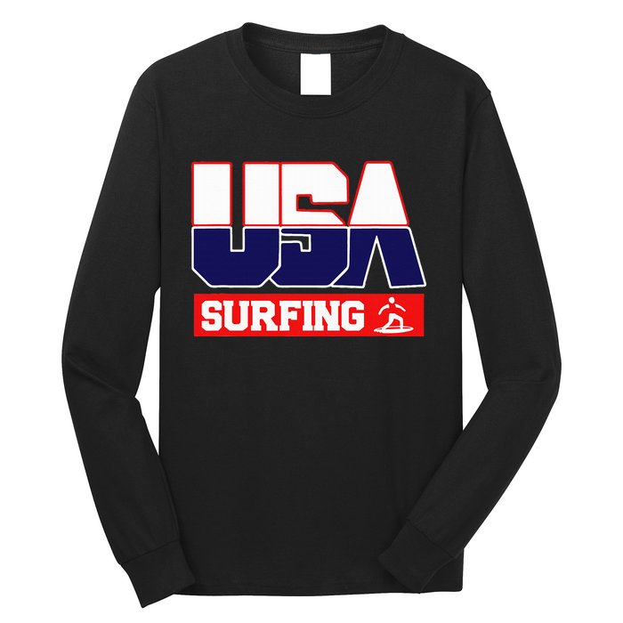 Usa Team Surfing American Sports Long Sleeve Shirt