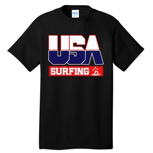 Usa Team Surfing American Sports Tall T-Shirt