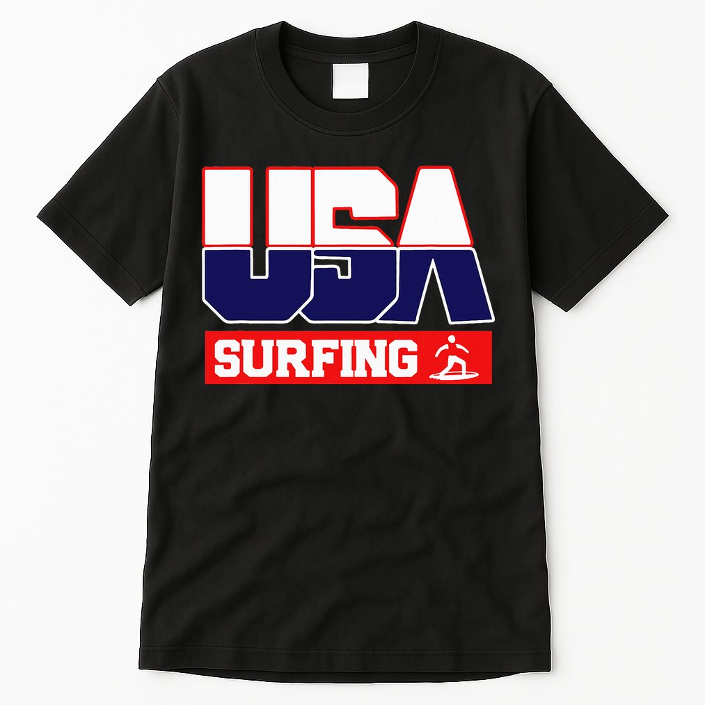 Usa Team Surfing American Sports Tall T-Shirt