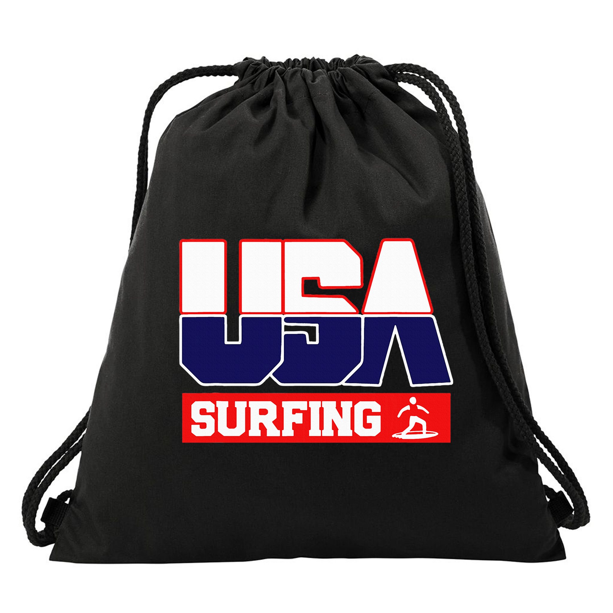 Usa Team Surfing American Sports Drawstring Bag